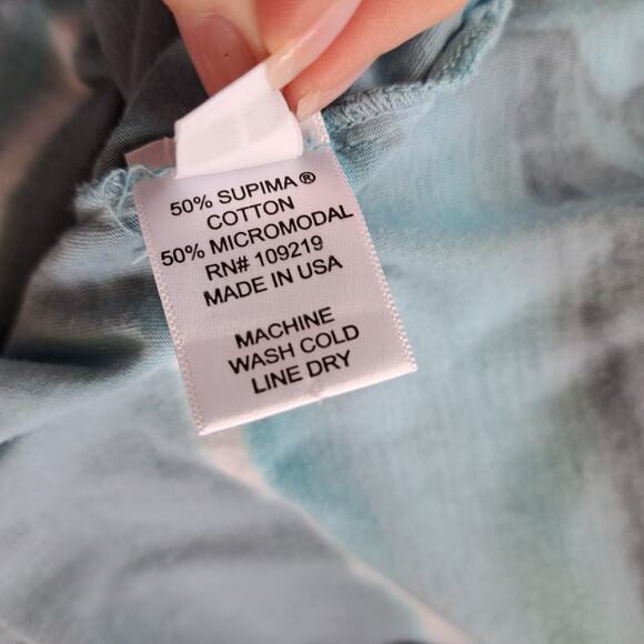 Marika Charles MA+CH Hand Dyed Boatneck Jersey Top Small Blue Seas Wearable Art - Picture 9 of 10